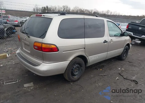 2000 Toyota Sienna Xle z USA, uszkodzony, nr VIN 4T3ZF13C2YU266466